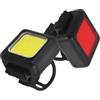 POPETPOP Set Luci Bici Ricaricabile LED Anteriore e Posteriore per Mountain Bike | Montaggio Rapido senza Attrezzi, ABS Chip Cob LED, per Bici Elettrica e Spostamenti Urbani Notturni