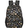 Generic Zaino Snowflakes And Stars Zainetto Escursione alta capacità | Adattabile Backpack Capiente Zaini Asilo Elementare