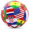 Sjfbebsy Pallone da calcio misura 5, pallone da calcio in PVC da 8, 5 pollici con design a bandiera nazionale, da allenamento impermeabile per allenamenti e giochi di giovani adulti