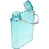 iplusmile Bottiglia D'acqua Piatta A5 da 380ml in PP Blu per Ufficio | Chiusura a Ghiera di Tenuta, Fondo Piatto e Forma Piatta, per Tè e Scomparto Pranzo