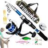 Générique Set di canna da pesca e mulinello, canna e mulinello, set da pesca | Attrezzatura da pesca, spinner, con borsa per il trasporto, per pesci persici e trota silure per adulti e principianti