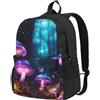 HUIopq Borsa da viaggio di grande capacità con stampa di funghi magici, resistente all'acqua, per campeggio, pendolarismo, avventura all'aria aperta