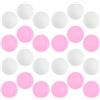 SOLUSTRE 100 Pezzi Palline da Ping Pong in Plastica 40mm senza Giunture | Finitura Opaca, Superficie senza Testo Né Loghi, Bianco e Rosa, per Estrazioni e Giochi All'aperto
