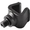 Marchfunny Porta canna da pesca in PVC nero adattatore filettato 1 cm | Compatibile con supporti standard, installazione sicura, uso esterno, resistente, dimensioni compatte