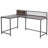 Homy Casa Scrivania per computer, a forma di L, scrivania angolare in MDF per casa, ufficio, postazione di lavoro, tavolo stabile, 165 x 110 x 75 - 95 cm