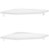 Furinno ROSSI Hexagon mensole sospese da parete, set da 2 Geometric scaffale angolare, mensole da parete per bagno, ufficio domestico, soggiorno, Bianco