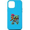 APezzani Wear Custodia per iPhone 12 Pro Max Gallo Pattini a Rotelle Pattinatore Divertente