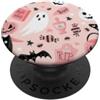 Pink Halloween Pumpkin Ghost Grip Holder Pink Halloween Pumpkin Ghost Witchy Pumpkin Halloween Boo PopSockets PopGrip Adesivo