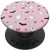 Pink Ghost Halloween Grip Holder Pink Ghost Halloween PopSockets PopGrip Adesivo