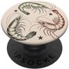 Ocean Botanicals & Wild Acquariofilo d'acquario di biologia marina di gamberetti vintage PopSockets PopGrip Adesivo