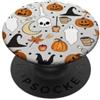 Ghost Skull Bat Pumpkin Halloween Grip H Ghost Skull Bat Pumpkin Halloween Pattern Designed PopSockets PopGrip Adesivo