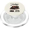 JRRTS Disegni di trattori agricoli retrò Compleanno di coltivatore di trattori d'epoca nato nel 2016 PopSockets PopGrip per MagSafe
