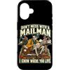 Panchina autunnale T-shirt Regalo Postin Custodia per iPhone 16 Panchina autunnale Postino Scheletro Umorismo Postale Arte