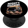 Construction Worker Heavy Equipment Oper Mighty Machine Backhoe Operator Escavatore Amante PopSockets PopGrip Adesivo