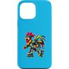 APezzani Wear Custodia per iPhone 13 Pro Max Gallo Pattini a Rotelle Pattinatore Divertente