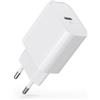 BHHB 30W Caricatore USB C Caricabatterie Rapido (1-Pack Bianco) | PD 3.0 Carica Batteria Caricatore Veloce, Rapido Compatibile per iPhone, Samsung, iPad, Alimentatori per telefoni cellulari