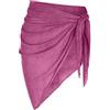 ZAFUL Sarong corto metallizzato lucido per le donne semi velato costume da bagno avvolgente gonna spiaggia bikini copertura