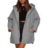 Vagbalena Piumino Casual Invernale da Donna Casual Trapuntato con Cappuccio Trapuntato a Rombi Piumino Casual con Cappuccio Oversize con Bottoni