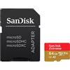 Sandisk 64GB Scheda di memoria Sandisk Extreme Plus MicroSDXC Classe 10 Rosso Oro [SDSQXBU-064G-GN6MA]