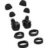 kwmobile 4 puntali in silicone per Samsung Galaxy Buds / Buds Plus - Puntali di ricambio - Puntali per auricolari in-ear - Accessori: puntali di ricambio in nero
