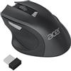 Acer Mouse wireless Acer per PC, mouse wireless ergonomico con risoluzione regolabile a 800/1200/1600 DPI, 2,4 GHz con ricevitore USB, 6 pulsanti, alimentato a batteria