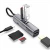 Bolwins Adattatore hub USB-C A92C 7 in 1 con HDMI 4K a 30 Hz, USB 3.0, lettore di schede SD e TF, funzione di ricarica PD da 100 W, multiporta per PC, laptop e tablet, dock per trasferimento dati