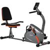 Unbranded Cyclette da casa con 8 livelli di resistenza regolabili, cyclette da interno con sistema di frenatura magnetica, cyclette da casa con sensori di frequenza cardiaca e display LCD, cyclette da interno con schienale SY-6802