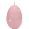Cereria Di Giorgio - Candela a forma di uovo con margherite piccole in cera - Colore Rosa polvere - Durata 70 ore - Lavorazione artigianale - Con sacchetto regalo - Spring Collection - Made in Italy