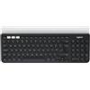 Logitech K780 Multi-Device Wireless Keyboard tastiera Universale RF senza fili + Bluetooth QWERTZ Svizzere Grigio, Bianco