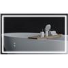 HOMCOM Specchio per Bagno con Luci LED Regolabili a 3 Colori 100x3x60 cm