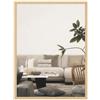 HOMCOM Specchio a Muro Rettangolare in Vetro e MDF con Ganci 60x80 cm Nero