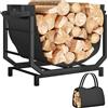 Outsunny Portalegna Capacità 50 kg con Borsa da Trasporto Rimovibile Nero