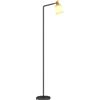 HOMCOM Lampada LED da Terra Temperatura Colore Regolabile e Testa Girevole Nero