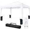 Megaofferte Gazebo pieghevole Idrorepellente 3 x 4 M con 4 sacche per pesi e sacca bianco