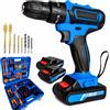 MAKA Trapano Avvitatore a Percussione 26V Valigetta 116 Pezzi 2 Batterie