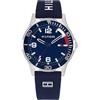 Tommy Hilfiger Orologio Bambino Quadrante Blu, Cinturino in Silicone Blu, Cassa Acciaio 34mm, Lunetta in Alluminio, Quarzo, 5 ATM