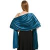 heekpek Sciarpa Donna Elegante Scialle Seta Satinata Leggero Scialle Stola Donna Sciarpa Lunga Cerimonia Matrimonio Festa