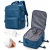 livbote Zaino 40x30x20 Sottovuoto Viaggio Aereo Bagaglio a Mano Ryanair | con Pompa Zaino da Viaggio Impermeabile Zaini Airbag Borsa da Cabina Wizzair Vueling per Donna Uomo -Blu Pavone