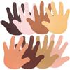 Baker Ross Sagome di Mano con Diversi Toni di Pelle (confezione da 56) perfetti per i bambini da decorare e personalizzare, Assortiti