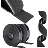 AiQInu Feltro Adesivo Forte 10m x 20mm, Sistema Di Fissaggio Hook & Loop, Nastro a Strappo Per Tessuto DIY