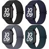 Fullmosa Nylon Cinturino per Apple Watch SE3 40mm 44mm 46mm Serie 12/11/10 | 4 Pezzi Impermeabile Traspirante Cinturini Elastico Sport per iWatch 45/49mm (Ultra 4/3/2) SE2 Serie 9 8 7 6 5 4 Uomo Donna