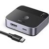UGREEN Switch USB C+HDMI a HDMI 2.0 4K 60Hz 2 Ingressi 1 Uscita Commutatore | Tipo C 2K 1080P 240Hz HDR CEC Dolby Atmos Compatibile con PC MacBook Air/Pro iPhone PS5/4 Steam Deck Nintendo Switch