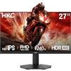 HKC Monitor Gaming 27 Pollici, Fast IPS FHD 240Hz, HDR400 | 1080P Monitor, 1ms MPRT,90% DCI-P3, 350 cd/m², HDMI 2.0, DisplayPort 1.4, VESA 100 × 100 mm, G27H3D