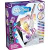 Lansay Blopens Lansay Animali Metallici da Personalizzare - da 7 Anni | Kit da disegno - 5 pennarelli, 1 pennarello metallizzato, 6 stencil e 1 trasparente - Ali e corna da aggiungere