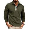 LAOARA Polo da uomo a maniche lunghe, maglietta da golf classica Basic | Casual Polo Camicia da uomo, cotone, Business,Sport,Collo di Polo,Collana a maglia,Comfort, Regular Fit,Retro Elements