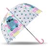 Kids Licensing - Ombrello trasparente per bambini con disegni e personaggi per bambini, leggero e facile da usare