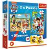 TREFL Puzzle 2in1 + gioco di memoria Paw Patrol 27,5x20,5 cm