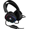 Modecom Cuffie MODECOM Volcano MC-899 Prometheus, nere, audio surround 7.1, USB, illuminazione RGB, microfono removibile, auricolari imbottiti