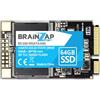 BRAINZAP 64 GB mSATA SSD 6 GBit/s - Mini SATA - 300 MB/s in lettura 180 MB/s in scrittura Unità a stato solido
