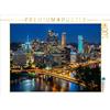 CALVENDO Puzzle Skyline onirico di Pittsburgh di sera | 1000 pezzi Dimensione cornice 64x48cm Foto-puzzle per l'happy hour